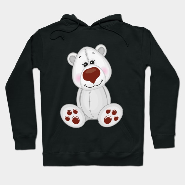 Polar Bear Cute Kawaii Cartoon Hoodie by ProjectX23Red